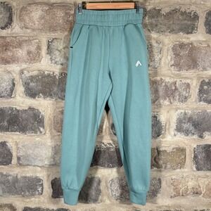 Alphalete Women's Small Green Joggers Elastic Waist Lounge‎ Activewear Pants